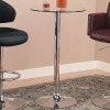 Glass Top Bar Table Set with Cream Stools