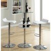 White Bar Table Set w/ Wine Storage