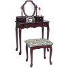 Traditional Vanity Set with Tapestry Fabric 