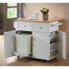 Kitchen Cart w/ Trash Compartment and Spice Rack