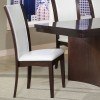 Daisy Glass Top Dining Room Set with White Chairs