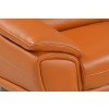 533 Orange Leather Sectional