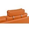 533 Orange Leather Sectional Set
