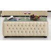 258 Ivory Leather Occasional Table Set