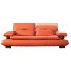 410 Orange Leather Sofa