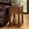 Brown Chairside End Table