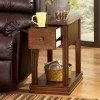 Brown Chairside End Table