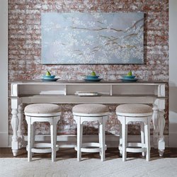 Magnolia Manor Console Bar Table w/ Swivel Stools